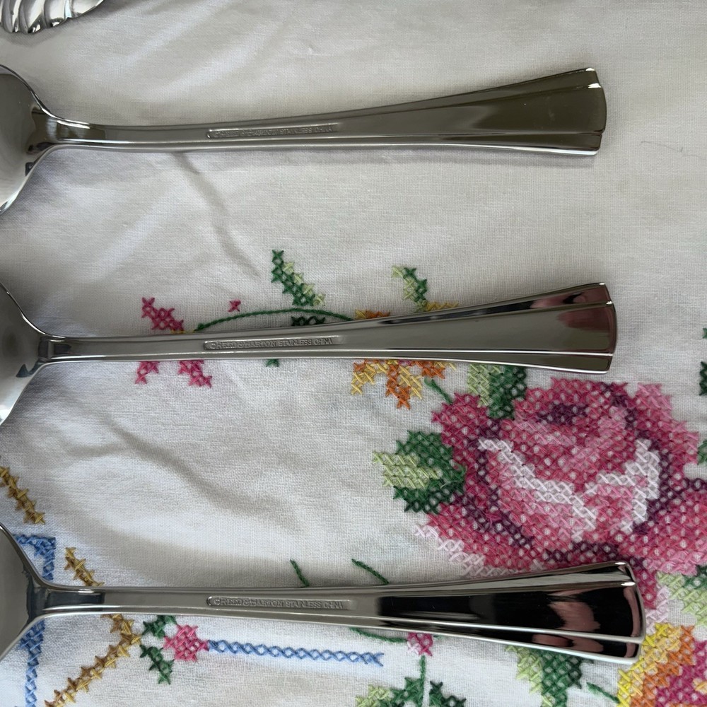 Reed & Barton BOULEVARD Stainless 5pc Hostess Serving Set - Ridges Glossy