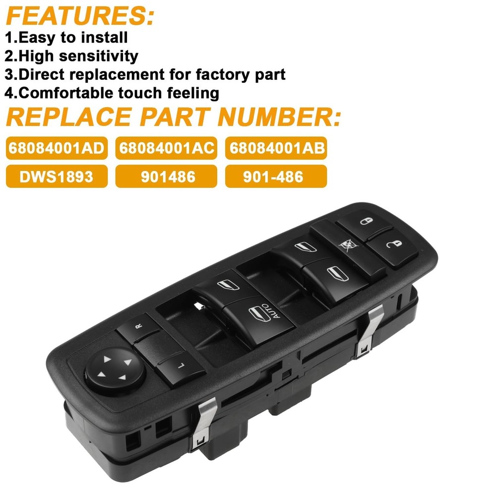Left Driver Side Master Power Window Control Switch for Dodge Journey 2011 20...