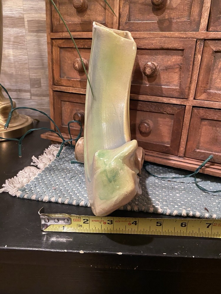 Unique Handmade Art Pottery Abstract Design Planter With Etchings
