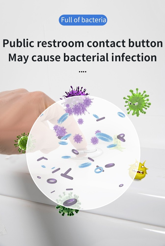 Touchless Intelligent Toilet Flush Sensor Automatic Bathroom Non-Contact Button