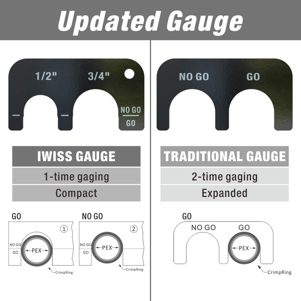 Icrimp Combo Angle Head PEX Crimping Tool C/W PEX Cutter