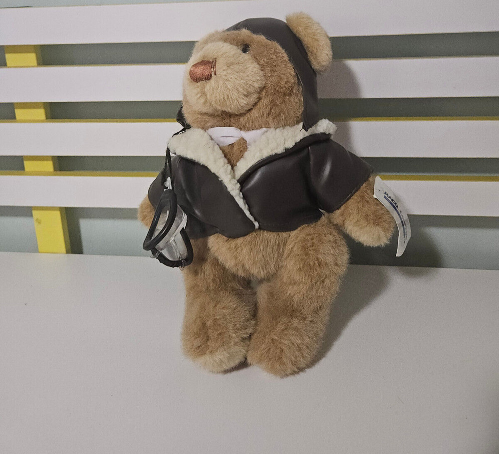RACQ CAREFLIGHT BEAR  PILOT WITH GOGGLES JACKET AVIATOR GLASSES