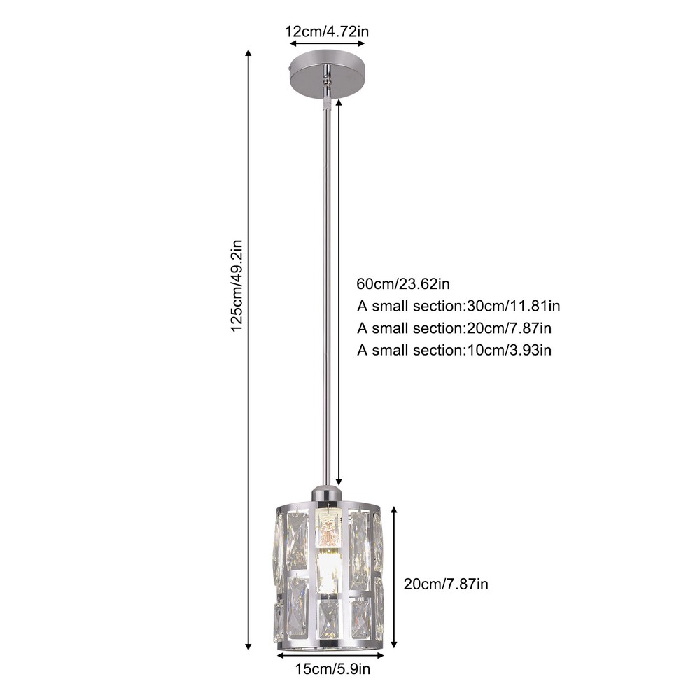Ceiling-mounted Light, Adjustable Height, Modern Crystal Pendant Light Fixture?