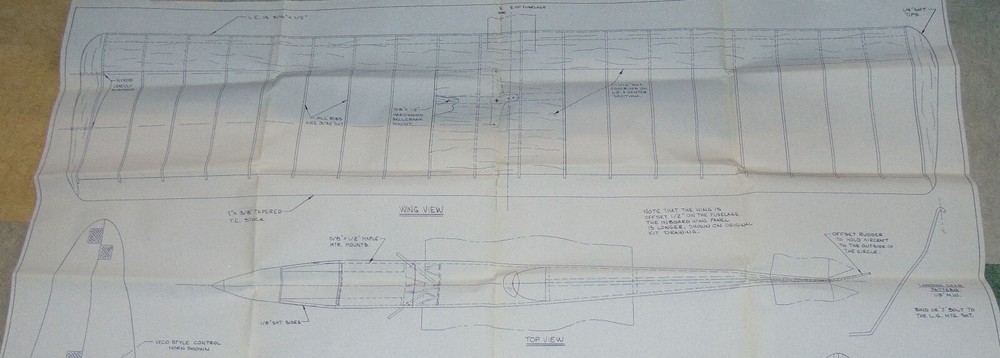 F&B Vampire OT Stunt Model Airplane Plans, Redrawn by Bill Schmidt