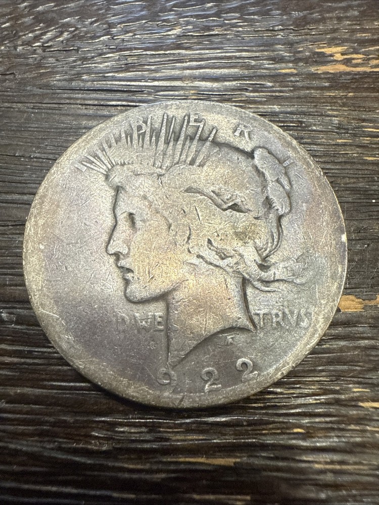 1922 Peace Dollar 90% Silver Toned