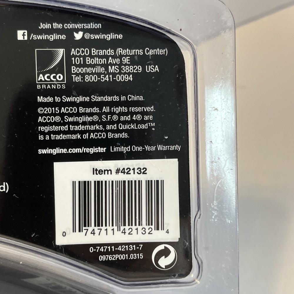 Swingline SWI42132 Breeze Automatic Stapler 20 Sheets Black Needs Batteries
