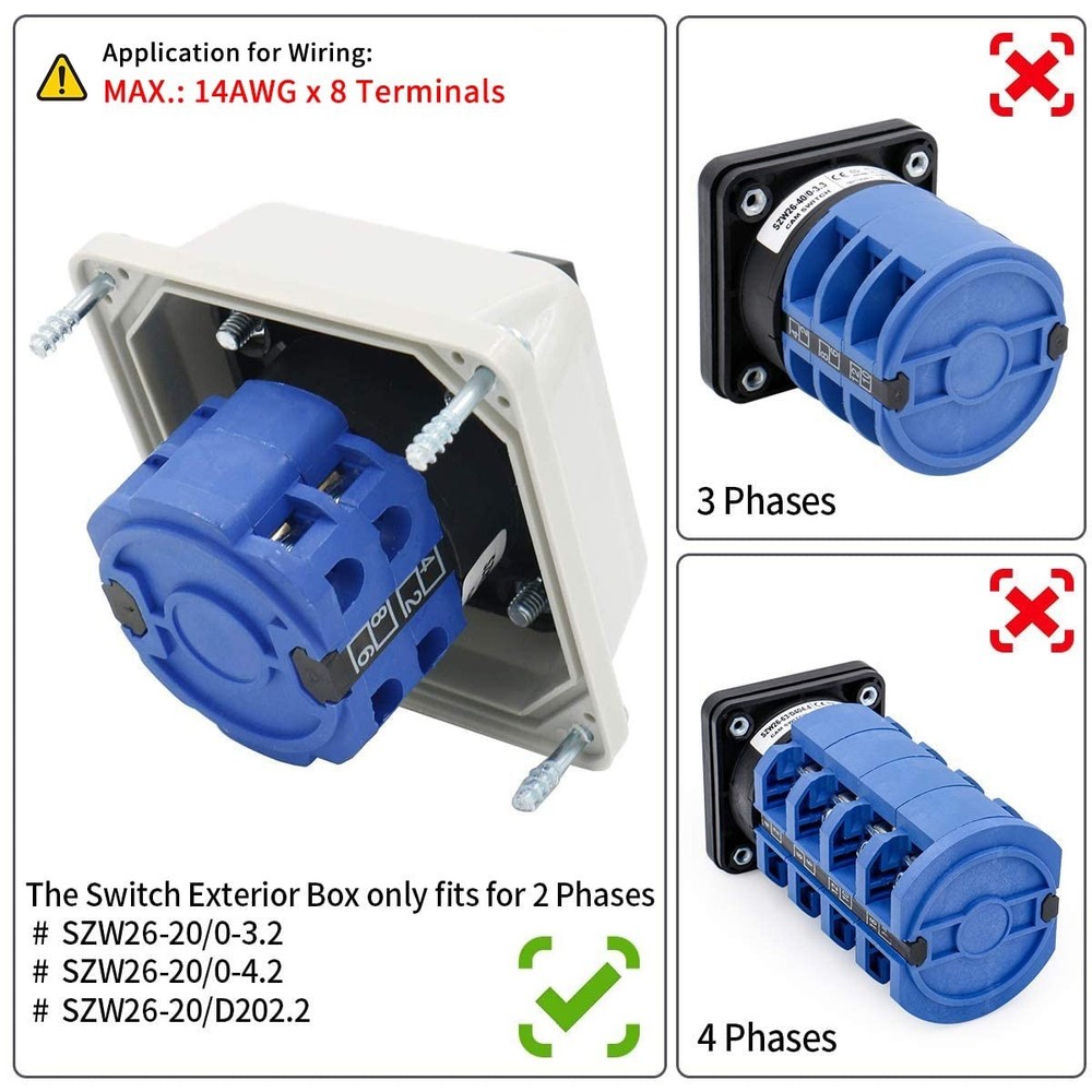 Universal Rotary Changeover Switch --S with Small Master Switch Exterior Box ...