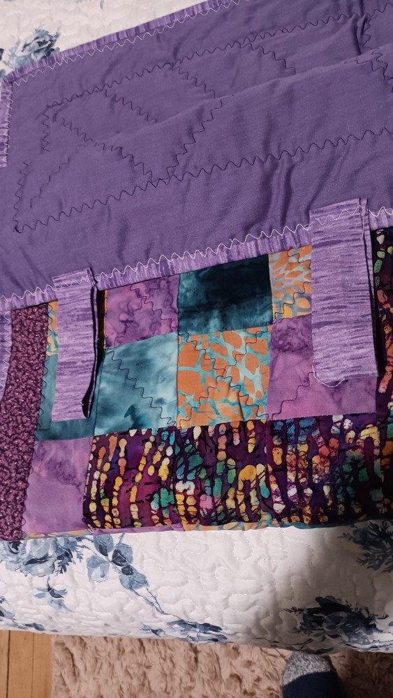 Vintage Handmade Quilted Batik Wall Hanging