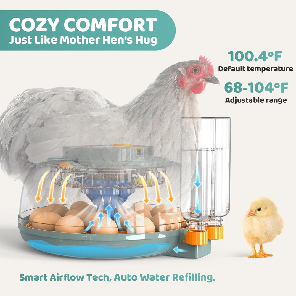 Egg Incubators for Hatching Eggs, Egg Incubator with Automatic Egg Turning and H