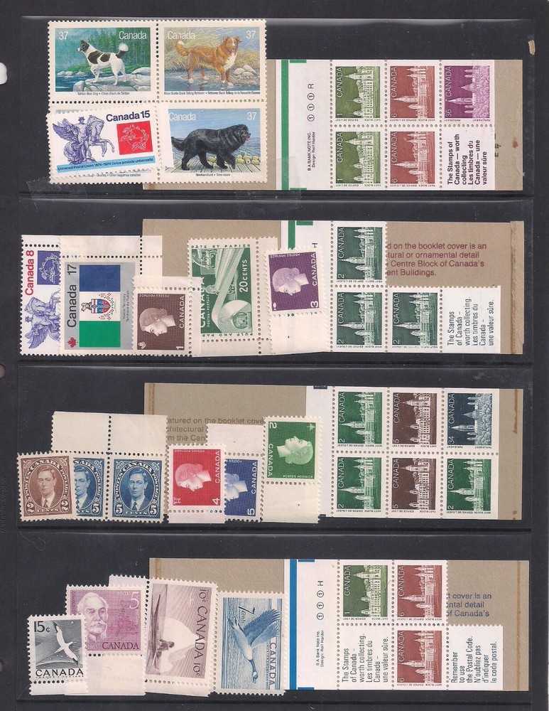 Canada mint lot, for collection and/or postage, sheets, blocks $114+ face