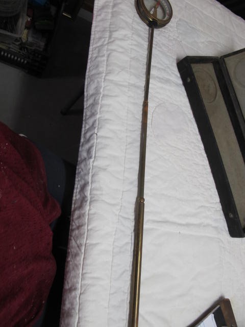 WS Darley Brass Dip Needle Compass in Case Telescoping