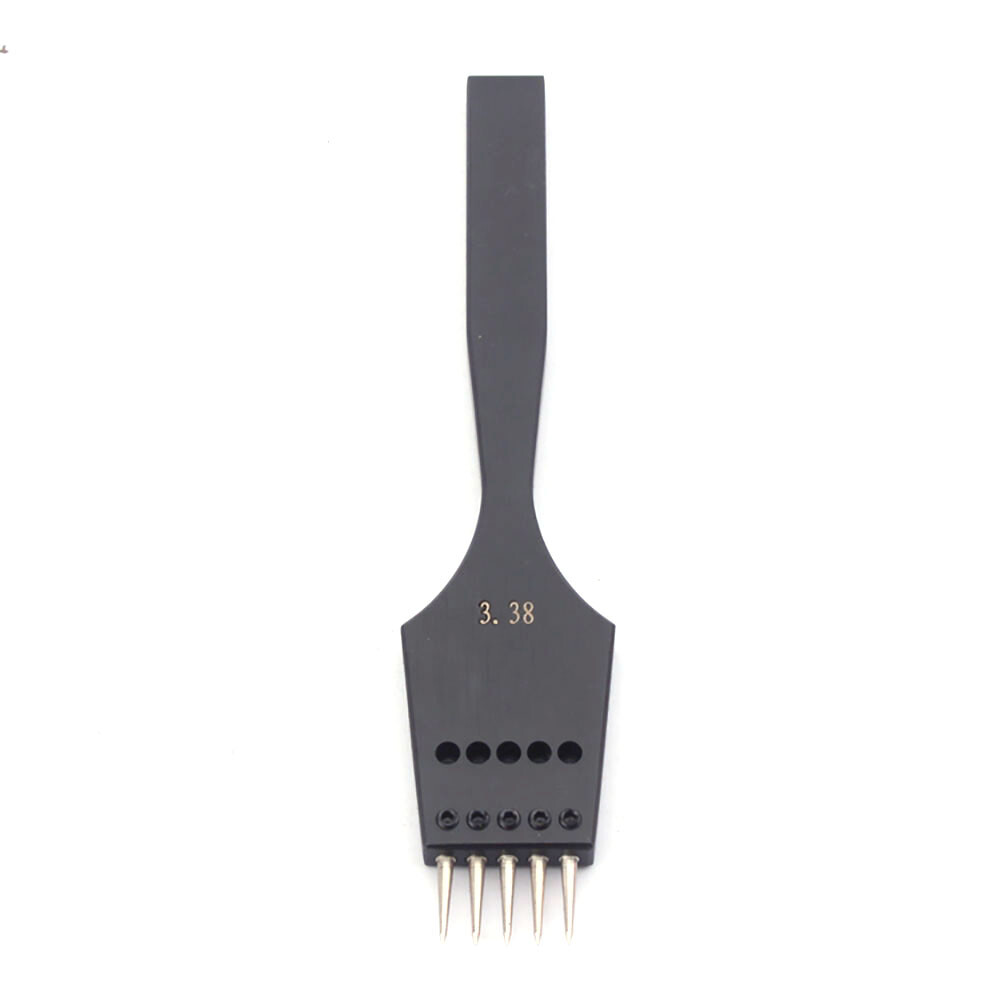 Leather Craft round Hole Black pricking iron chisel Stitching Punch Tool Diy set