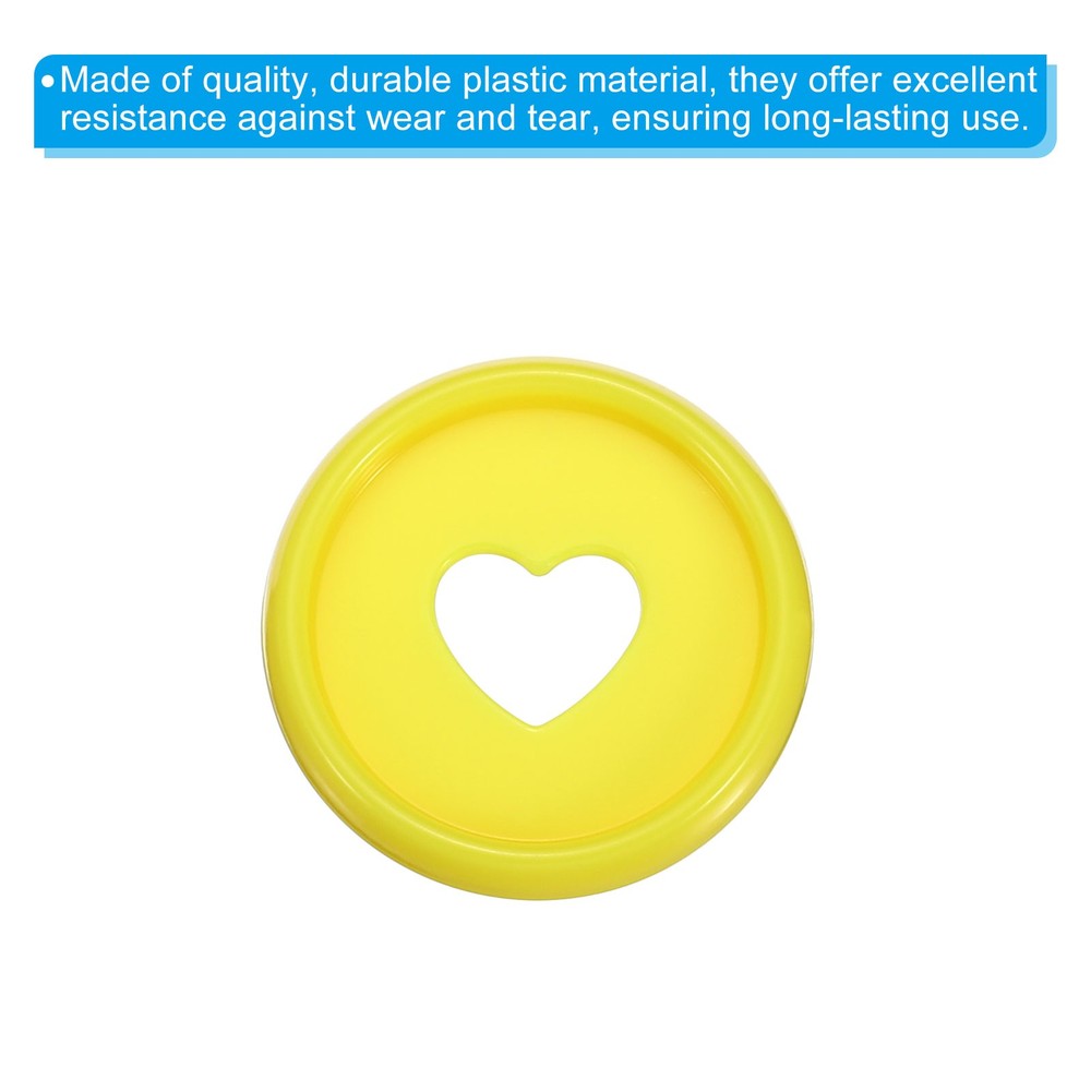 24mm Book Binding Discs 22pcs Discbound Expansion Discs Heart, Yellow