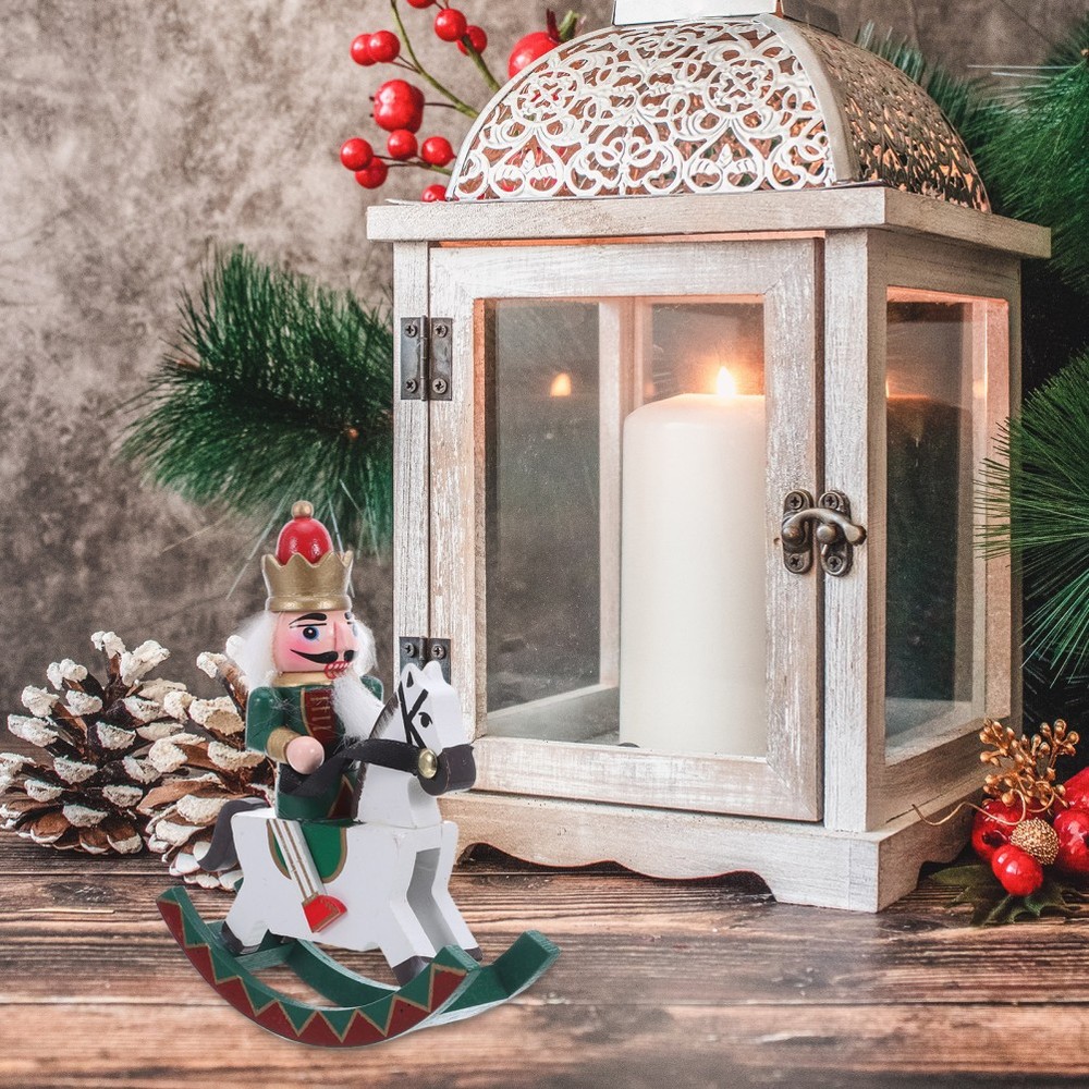 Christmas Tree Decorations Wooden Nutcracker Soldier Figurine On