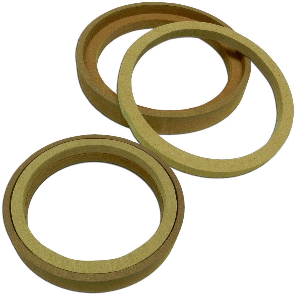2pcs 8" Car Speaker MDF Mounting Spacer Rings Pair w/ Bazel Add Mounting Depth