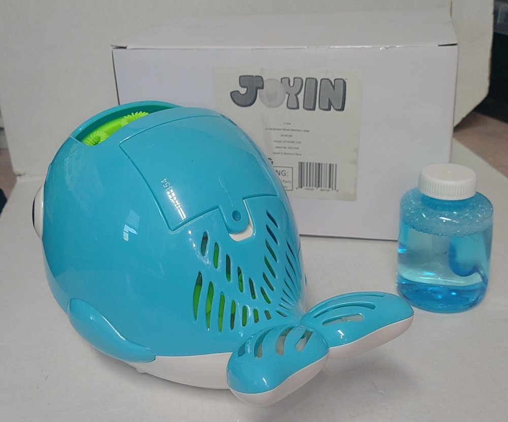 JOYIN Blue Whale Automatic Bubble Blower Machine Maker 3.5 oz Solution Included