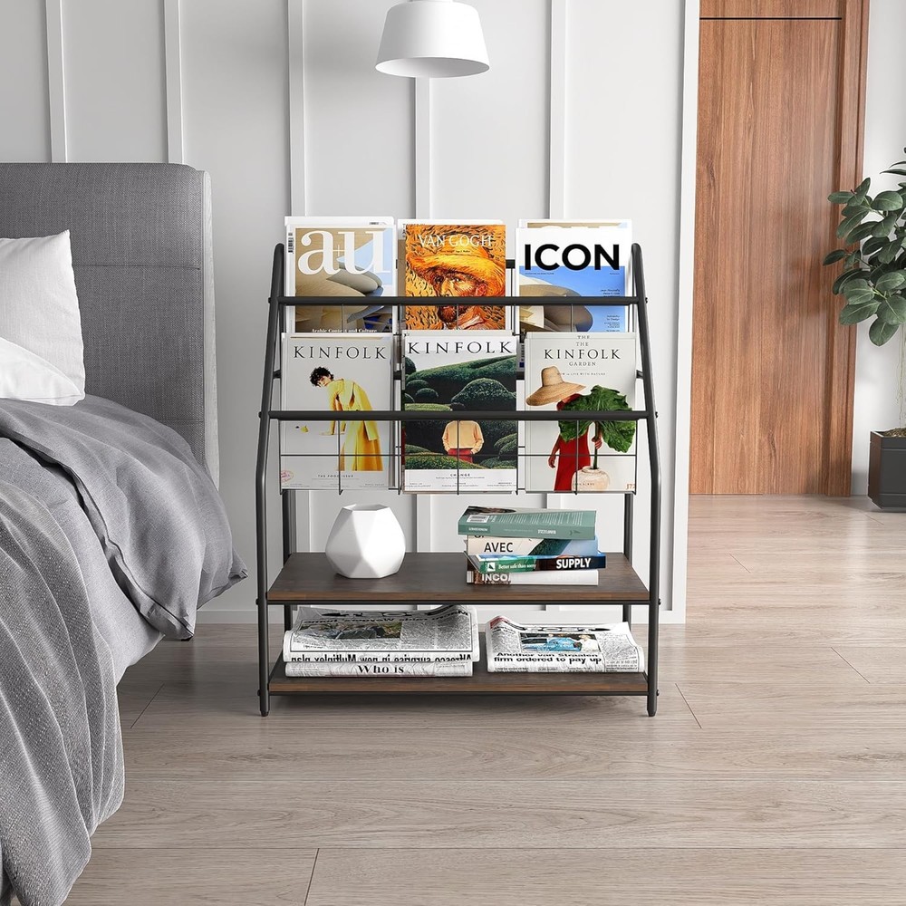 Magazine Display Stand, Freestanding, Durable and sturdy, Multi-functional