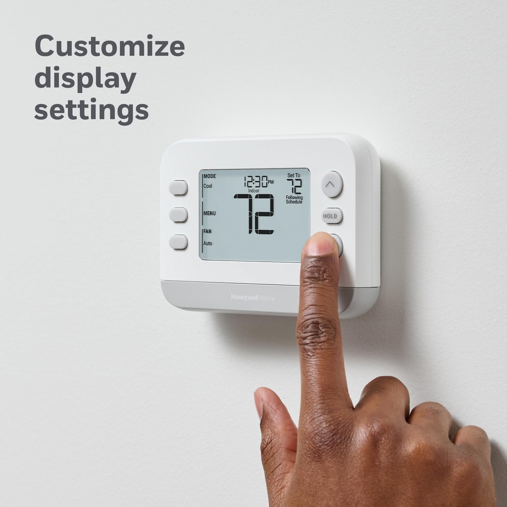 New! Programmable Thermostat, Conventional/Heat Pump Compatibility, Flexible ...