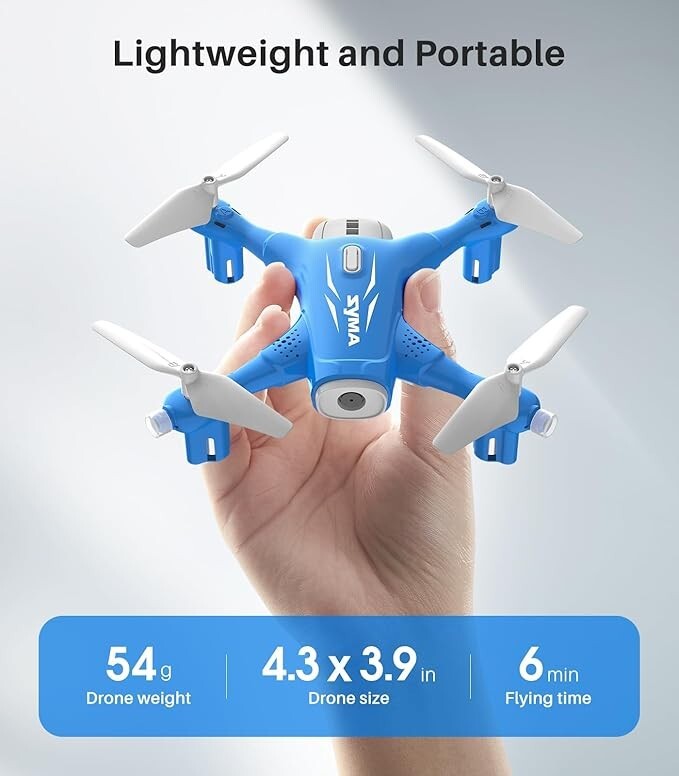 SYMA X400 4 Ch Remote Control Mini Drone, Blue/White