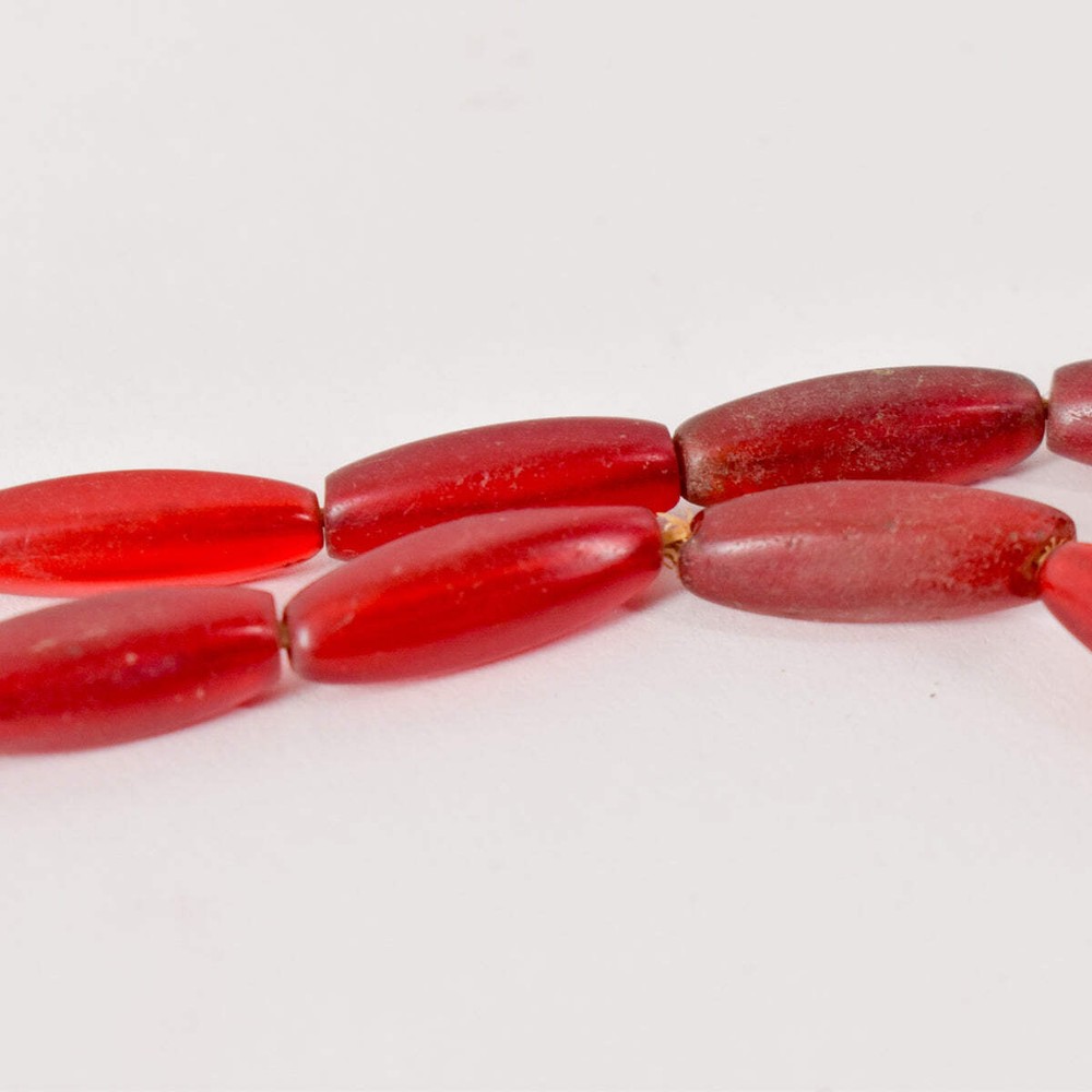 Bohemian Red Glass Beads