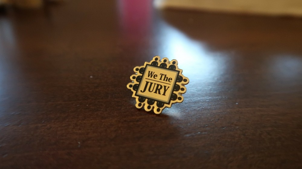 We The Jury Lapel Pin 2cm