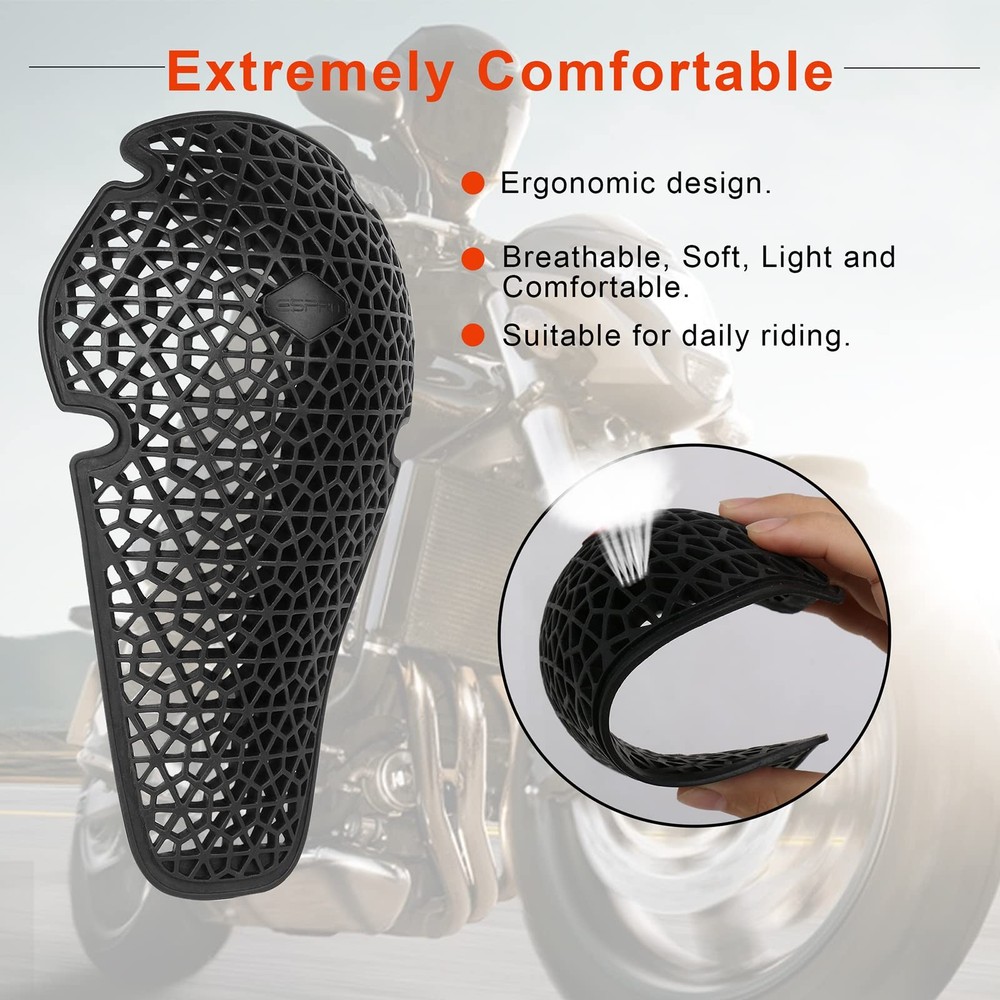 Motorcycle Knee Elbow Pads CE Armor Inserts Protective Gear Pair