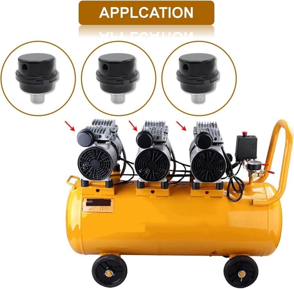 High-Quality 3/8" Air Compressor Silencer & Filter Replacement Kit, Pack of 2