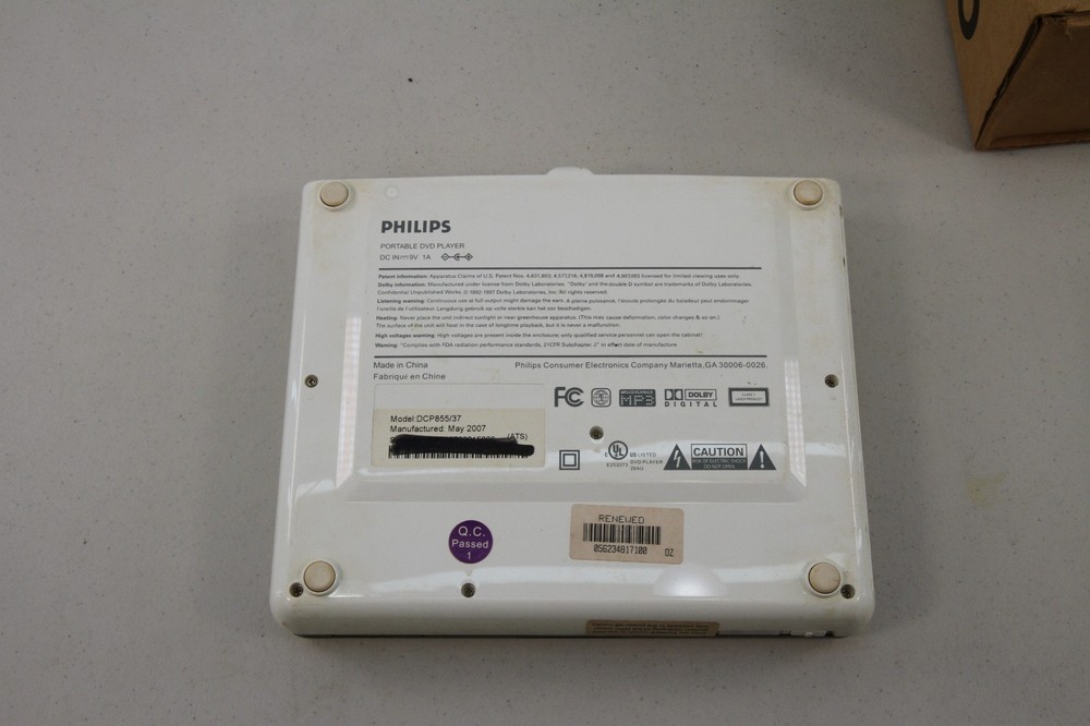 Vintage Philips DVD Portable Player DCP855 Bundle Parts