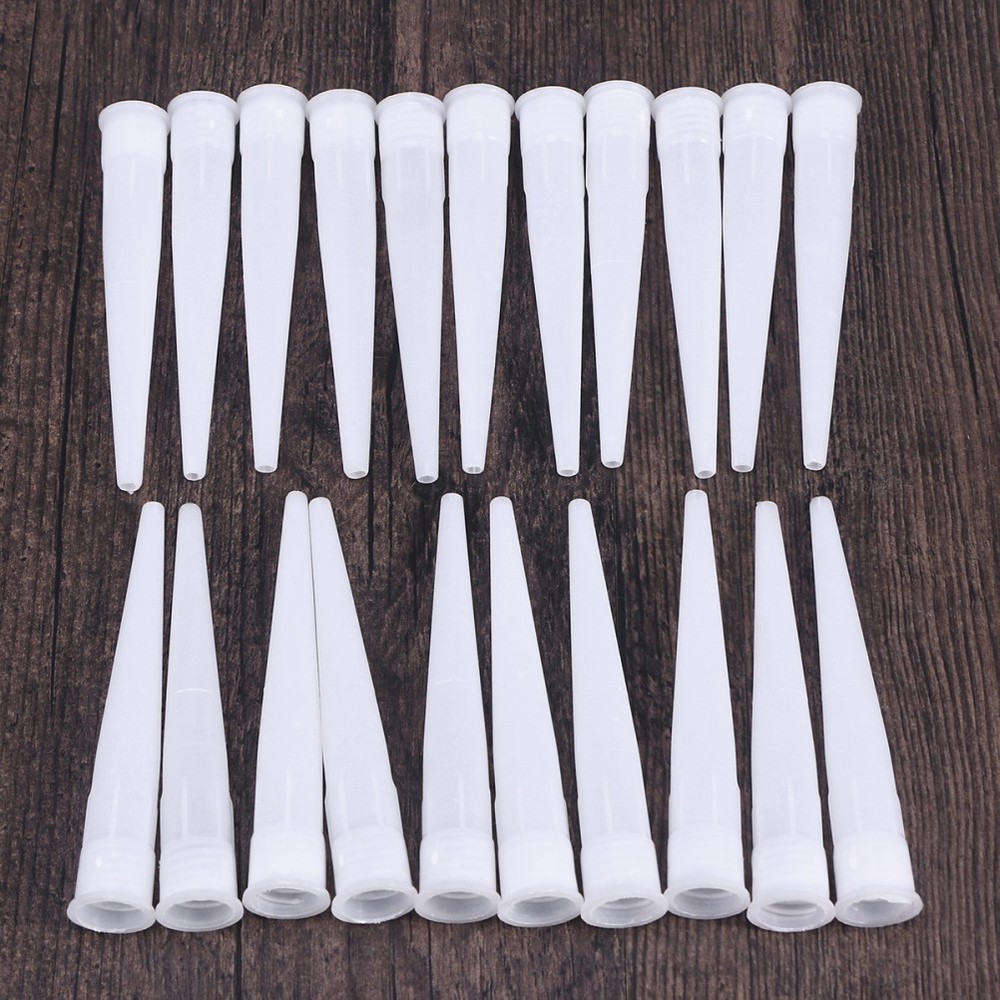 20 Pcs Reusable Caulking Nozzle Set Replaceable Plastic Ink Grip