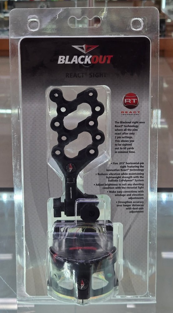 BLACKOUT React Sight 5 Pin .019 - With React Technology AS855BK