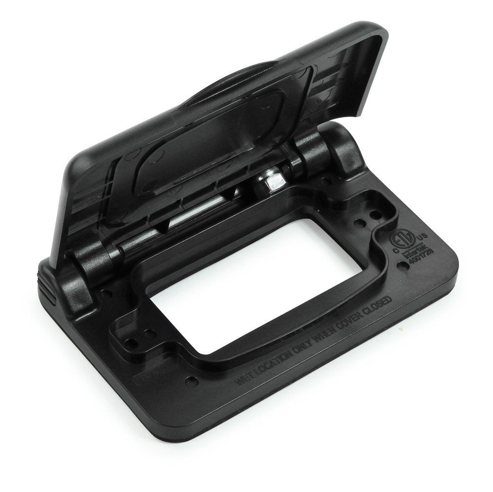 LeisureCord Weatherproof Receptacle Cover for RV Outdoor Electrical Outlet Black