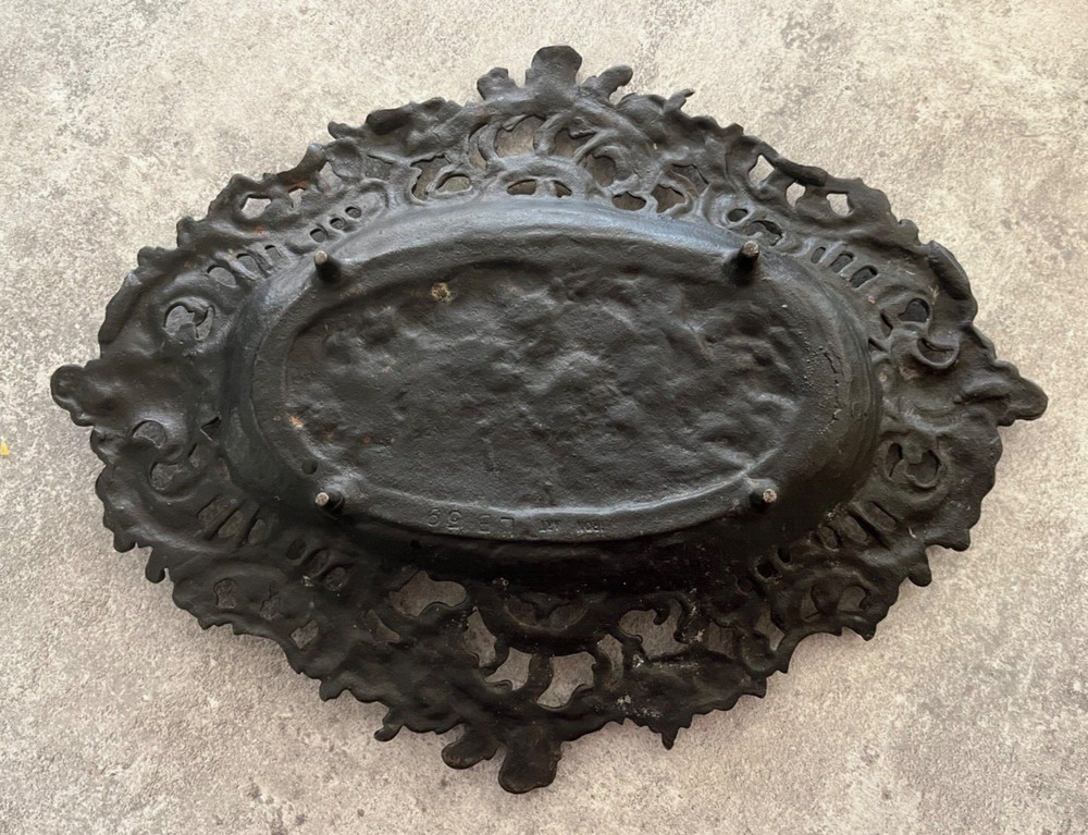 Ornate Cast Iron Art Footed Tray