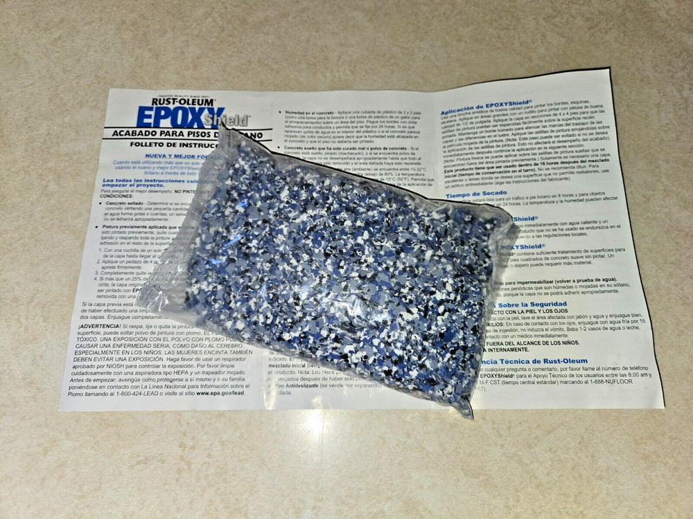 Rust-Oleum Epoxy Shield Paint - 1 POUND BAG, PLASTIC CHIPS ONLY