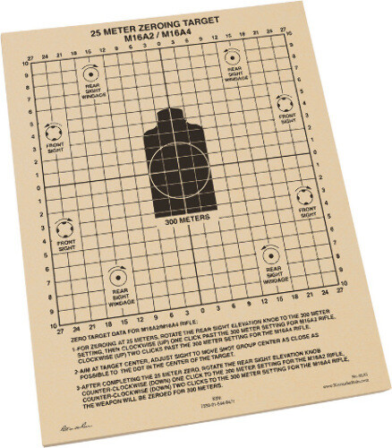 New Rite in the Rain RITR9125 25m Zeroing Target Sheets 100
