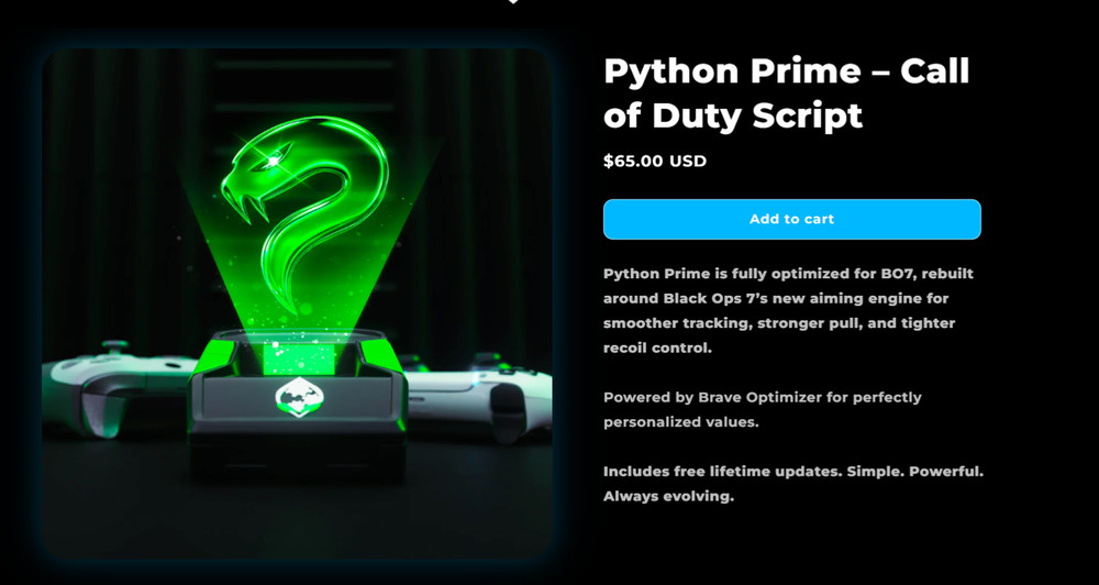 Python Prime COD/BO7 Zen Script BEST DEAL Aim assist, No recoil, Rapid fire/MORE
