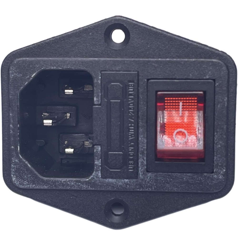 CESS AC Power Socket With Switch & Fuse & Lamp,Chassis/Panel Mount - AC...