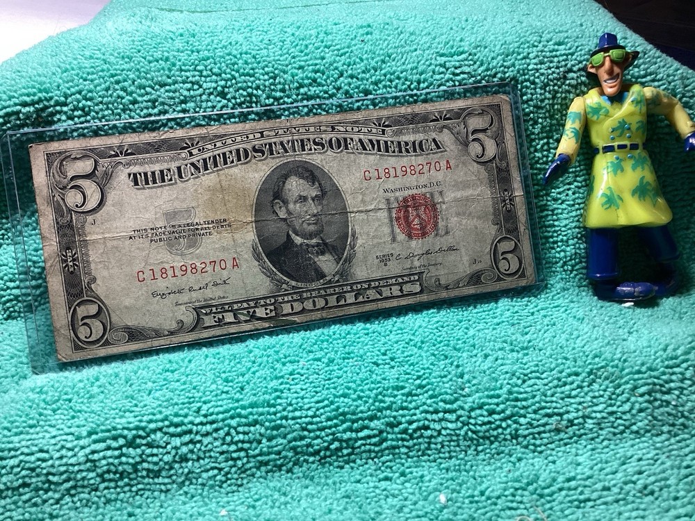 1953 B $5 UNITED STATES 🇺🇸 NOTE RED SEAL