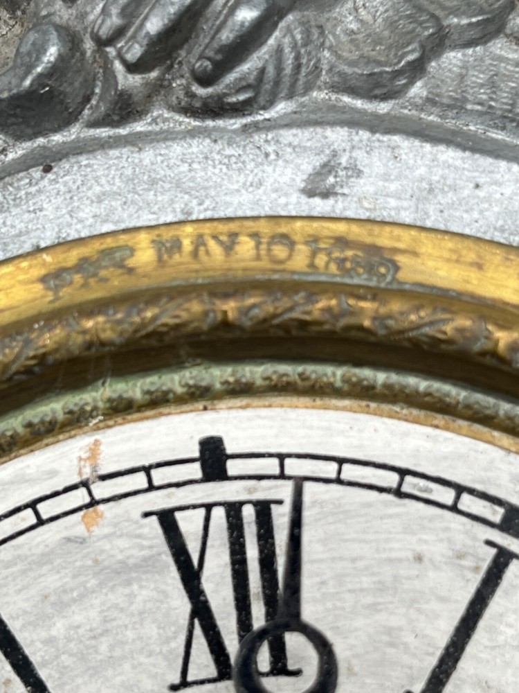1850's The American Clock Co. Cast Clock.