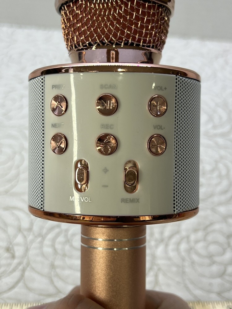 iJoy Bluetooth Speaker & Karaoke Microphone, Open Mic | Rose Gold