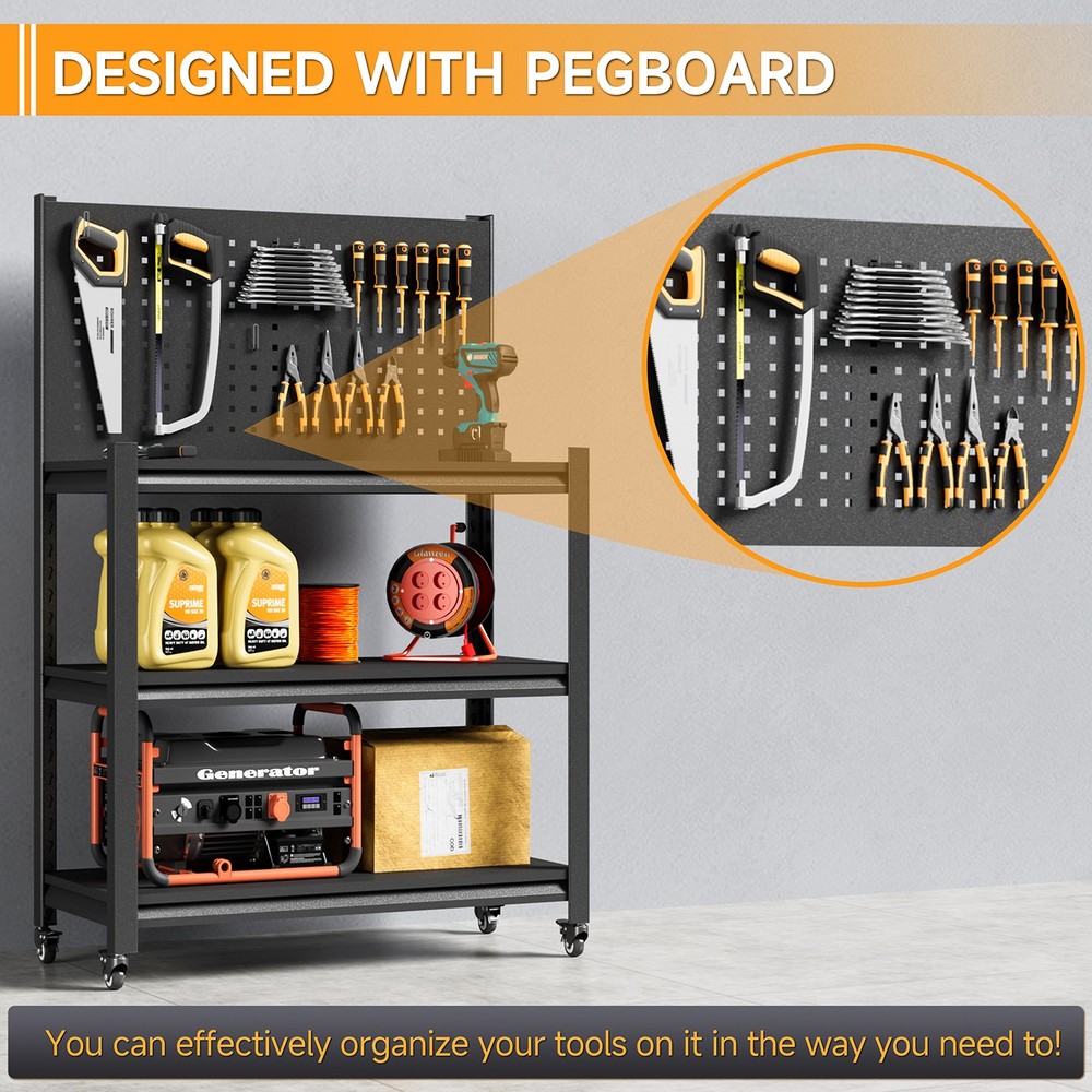 8 Pcs Garage Workshop Set Garage Storage Cabinet System Rolling Cabinet Shelving