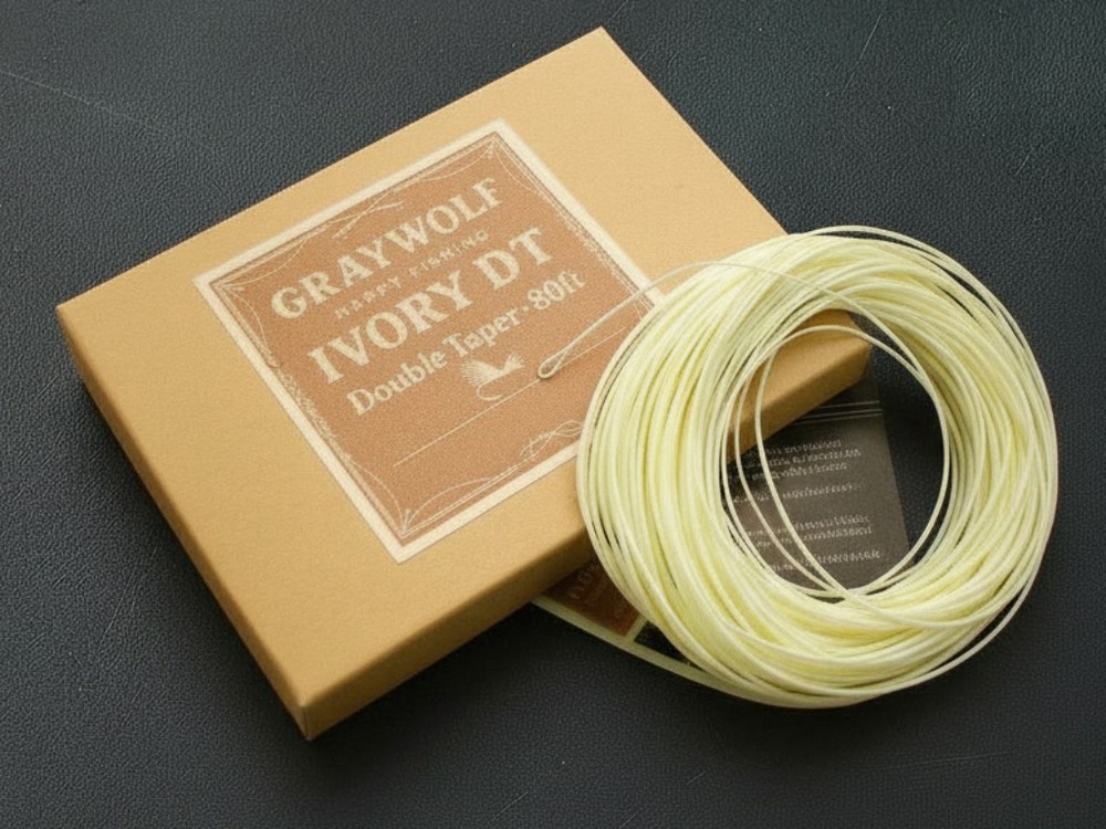 Graywolf IVORY DT4 Fly Line – Double Taper 4wt – Loops Both Ends – Light Line