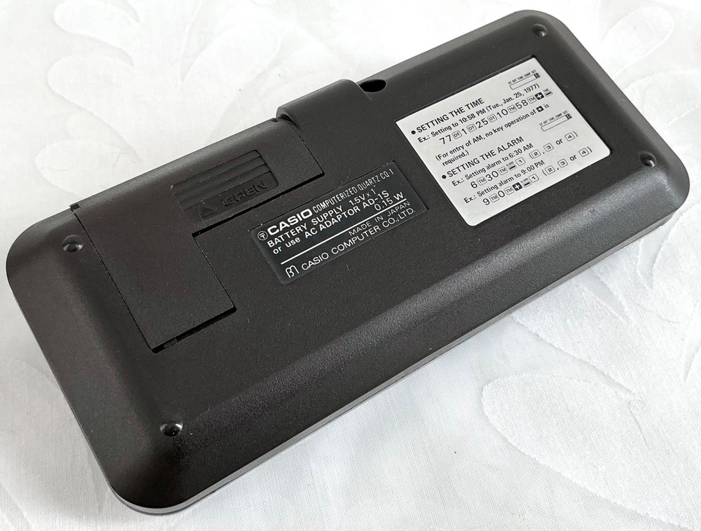 Working! 1976 CASIO CQ-1 Calculator Computerized Quartz Clock Stop Watch