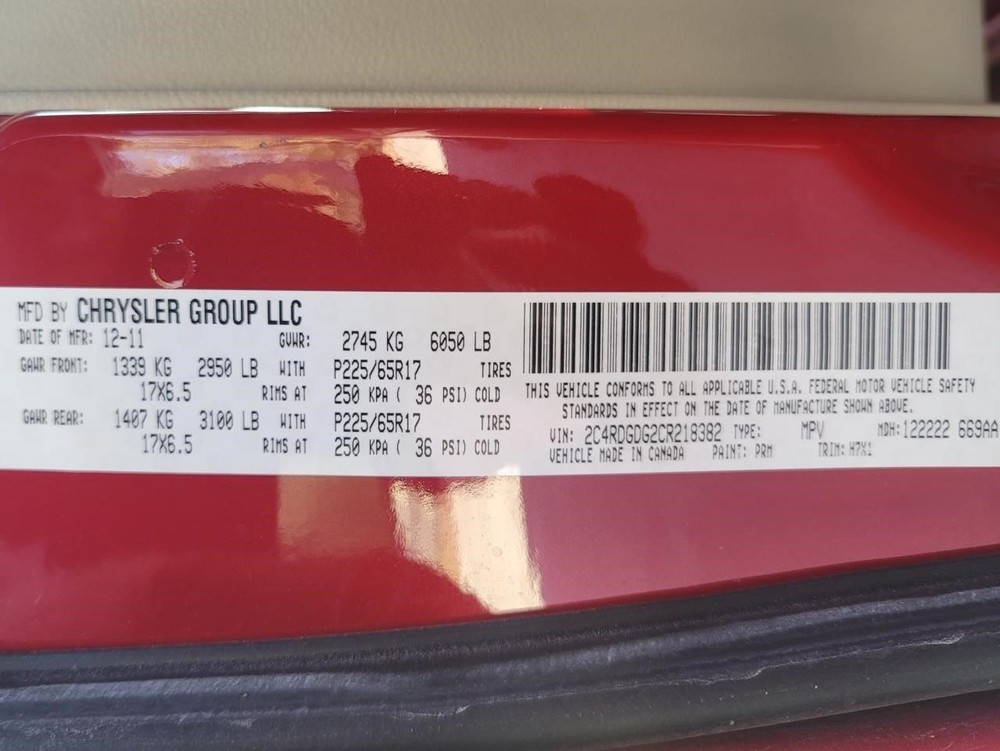 CARAVAN 2012 Crossmember/K-Frame 2152764