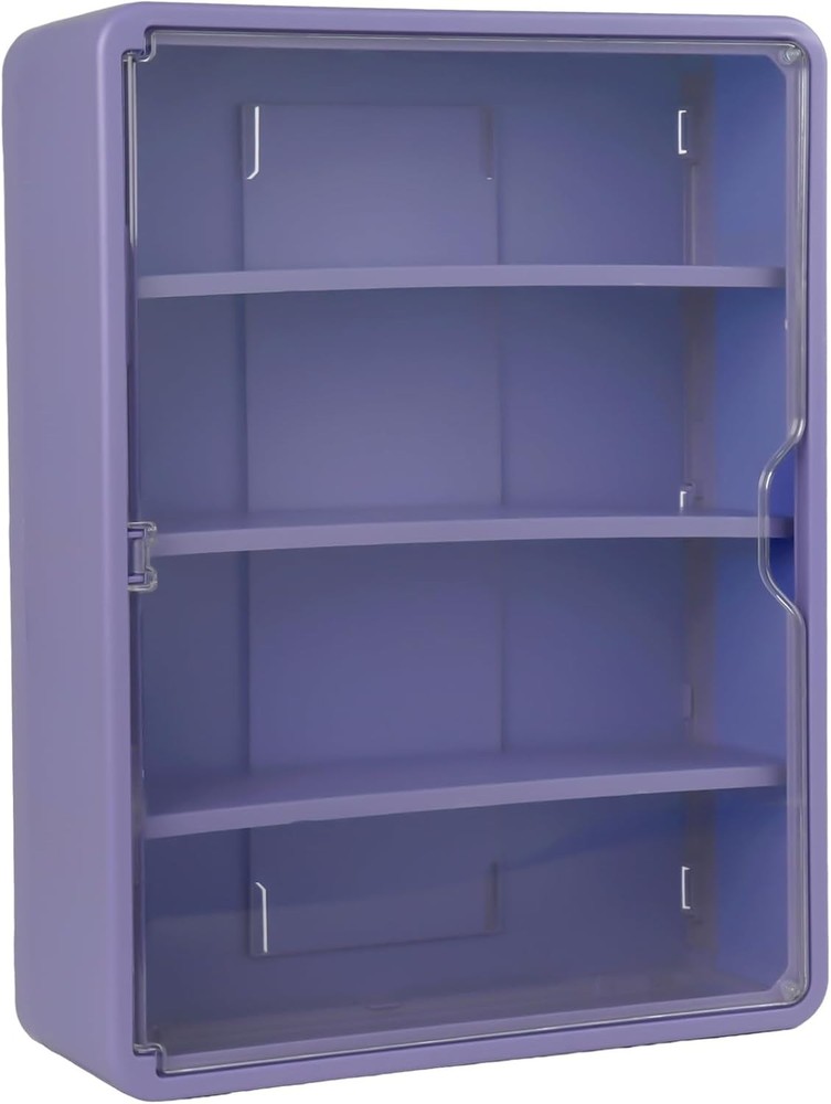 4-Tiers Clear Display Case for Figures, Wall-Mounted Display Box with Adjusta...