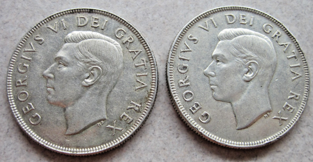 1951 and 1952 Canada Silver Dollars