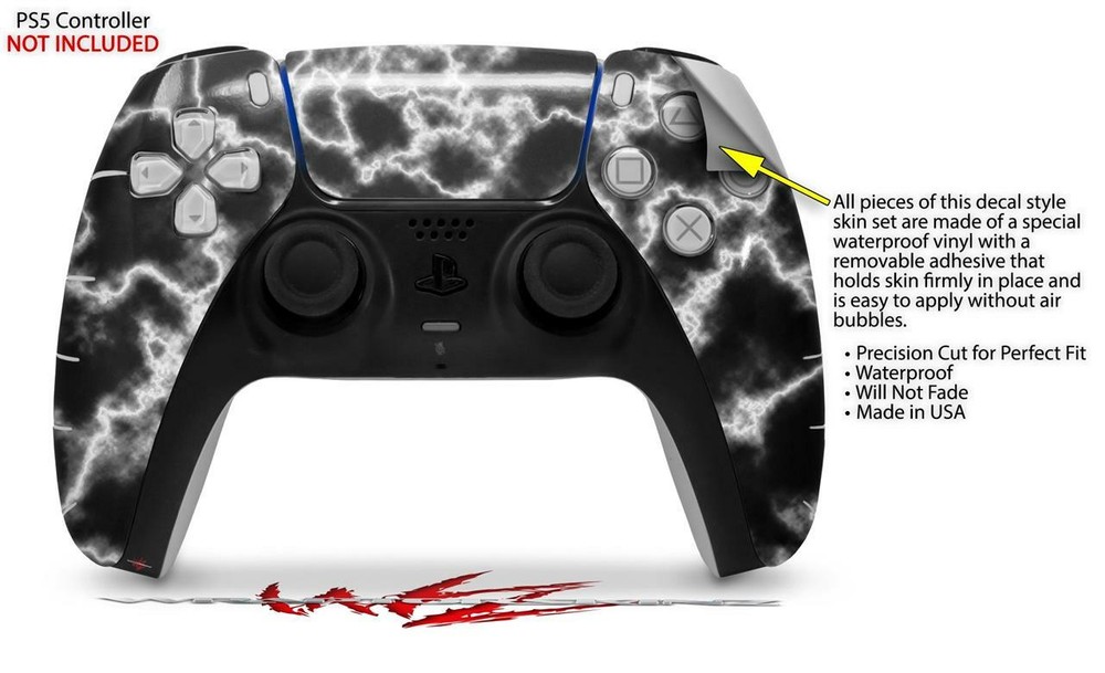 Skin Sony PS5 Controller Electrify White