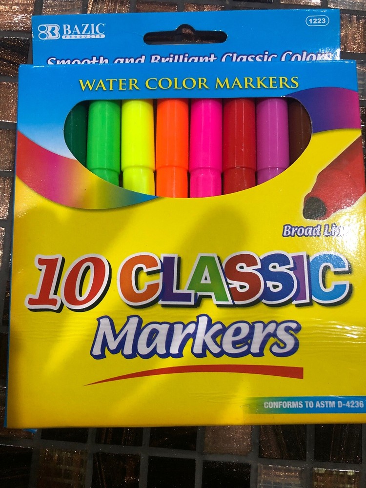 Bazic 10 Classic Markers. Huge Saving