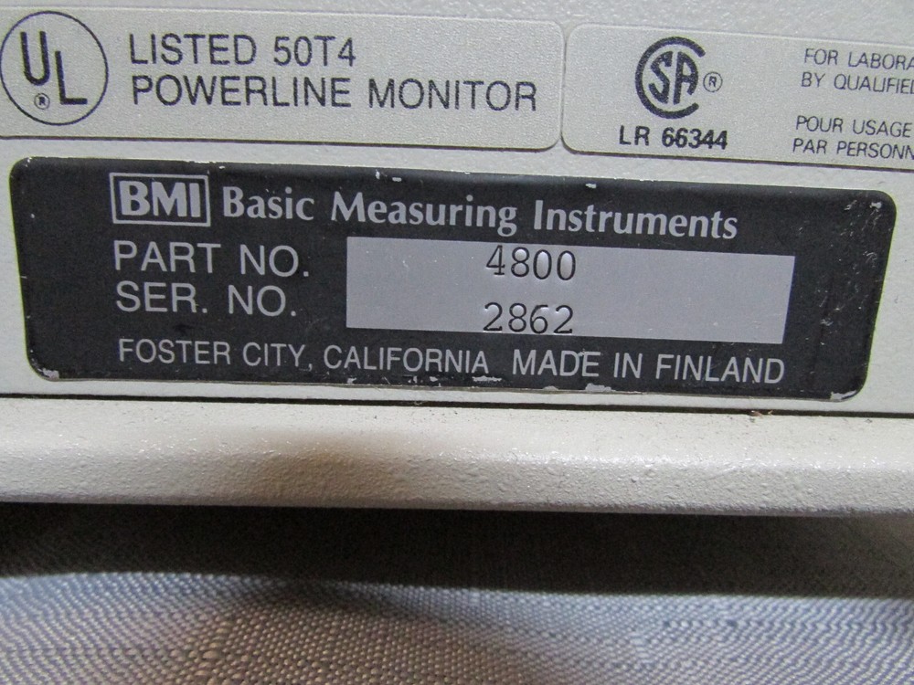 BMI PowerScope Power Scope 4800 Disturbance Measuring 3 Current Probes