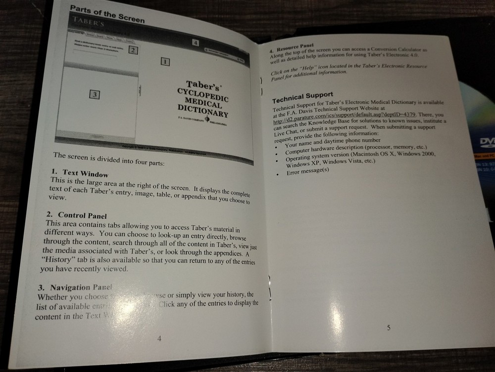 Taber's 21 Electronic Medical Dictionary Version 4.0 PC/Mac DVD-ROM Windows XP