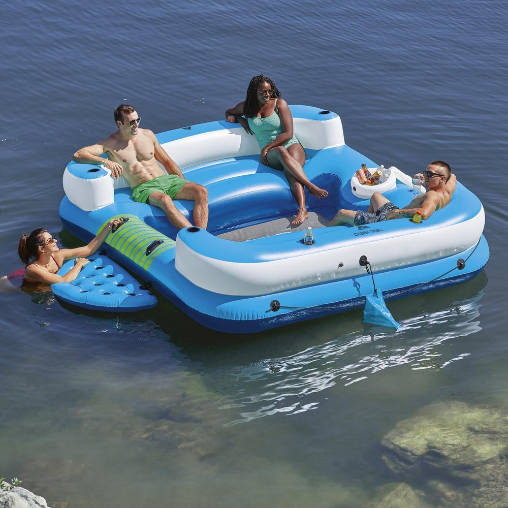 Ozark Trail 43903E Water Pool Inflatable Square Island Float 🆕